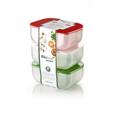 Fratelli Guzzini BioLine Rettangolare Contenitore 0,3 L Traslucido 3 pz