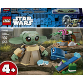 LEGO Star Wars 75443 La Casa di Grogu, Giocattolo con Personaggio Grogu, Rana Sorgan, Catapulta e Biscotti Blu, Regalo da 4+