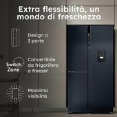 Haier HSPR79F18EWMB Frigorifero Side By Side 3 Porte Libera installazione 573L E Nero