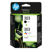 HP Confezione da 2 cartucce di inchiostro nero/in tricromia originali 303