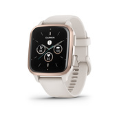 Garmin Venu Sq 2 - Music Edition, Smartwatch, Display 1,4" AMOLED, GPS, Cardio, SpO2, 25+ App Sport & Fitness, Pay, Musica, Spotify, Deezer, Amazon Music, Autonomia fino a 11 giorni (Peach Gold & Ivory)