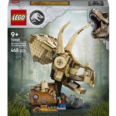 LEGO Jurassic World 76969 Fossili di Dinosauro: Teschio di Triceratopo, Giocattolo con Supporto e Minifigure, Giochi Bambini 9+