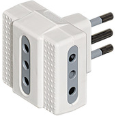 bticino S3603D adattatore per presa di corrente Grigio, Bianco
