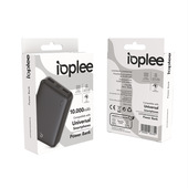 IOPLEE Powerbank con batteria da 10.000 mAh - Nero