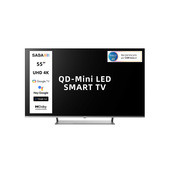 SABA SA55M91GTV Mini LED TV 139,7 cm (55") 4K Ultra HD Smart TV Wi-Fi Grigio 350 cd/m²