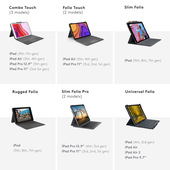 Logitech Combo Touch Custodia con Tastiera per iPad Pro 12,9 pollici (5a gen - 2021) - Tastiera Retroilluminata Rimovibile, Trackpad Click-Anywhere, Smart Connector -Sabbia