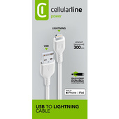 Cellularline Power Cable 300cm - Lightning Cavo Lightning per ricarica e trasferimento dati