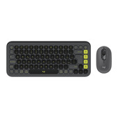 Logitech POP Icon Combo tastiera + Mouse Bluetooth (Grafite, Verde)