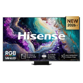 Hisense Smart TV RGB MiniLED 180Hz 85" 4K 85UR9S, Schermo Anti-Riflesso, 100% BT2020, Dolby Atmos 4.1.2 By Devialet, Dolby Vision IQ, VIDAA OS, USB-C, Native 180Hz Game Mode, Wifi 6E, BT, lativù 4K