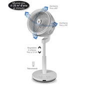 Macom Ventilatore Tornado Tower Ventilatore piantana con doppia oscillazione verticale/orizzontale. Telecomando incluso