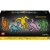 LEGO ART 31216 Keith Haring – Figure Danzanti, Opera d'Arte da Parete o Decorazione per l'Ufficio, Regalo Creativo per Adulti