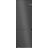 Bosch Serie 4 KGN492XCF frigorifero con congelatore Libera installazione 440 L C Nero, Acciaio inox