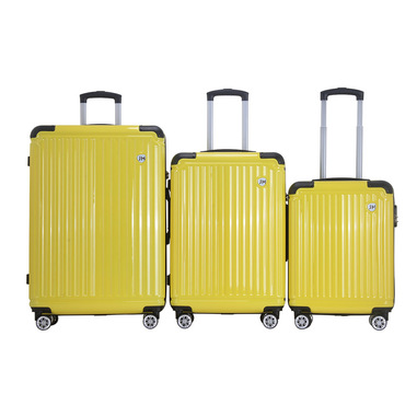 Joia Home TRIOA9622GIALLO bagaglio Set di valigie Guscio rigido Giallo Metallo, Policarbonato (PC), Poliestere