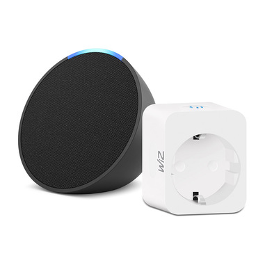 Amazon Echo Pop (1. Gen.) | Antracite Smart Plug Wiz