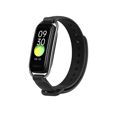 OPPO Band Style Tracker Smartwatch con Display AMOLED a Colori 1.1'' 5ATM Carica Magnetica, Impermeabile 50m, Pedometro Fitness 2 Cinturini Cardiofrequenzimetro, Versione Italia, Colore Black