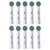 Oral-B Testina Di Ricambio PRO Cross Action Bianca, Confezione Da 10 Testine