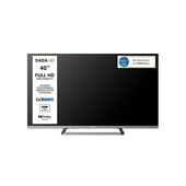 SABA TV 40" FULL HD,Serie Senior, Secondo telecomando semplificato con tasti grandi in dotazione, Triplo ter DVBT2/C/S2 HEVC MAIN10, Certificato TivuSAT, Piedistallo centrale, Dolby Audio