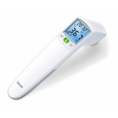 Beurer FT 100 Termometro senza Contatto a Raggi Infrarossi per Temperatura Corporea, Ambientale e degli Oggetti