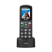 Brondi Amico Flash 5,08 cm (2") Nero Telefono di livello base