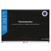Bosch Serie 8 PXV875DV1E Piano cottura a induzione 80 cm FlexInduction Nero