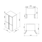 Smeg FQ60CPO6 frigorifero side-by-side Libera installazione 572 L E Crema