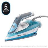Braun TexStyle 5 - Ferro da stiro a vapore, Piastra con tecnologia FreeGlide3D, 2600W, 300ml, Bianco/Blu (SI5006BL)