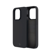IOPLEE Custodia in TPU Siliconato con microfibra interna - Nero per iPhone 15 Pro