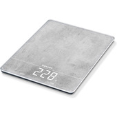 Beurer Bilancia Digitale da Cucina con Portata di 15 kg, Funzione Tara e Design Moderno a sensori, Glass