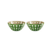 Fratelli Guzzini Le murrine Rotondo Stirene Acrilonitrile (SAN) Verde, Sabbia, Bianco 2 pz