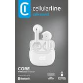 Cellularline Core Auricolare Bluetooth TWS con custodia di ricarica e display led