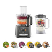 Kenwood MultiPro Compact - Robot da cucina, Lama per tagliare in acciaio inox, 2,1L, 800W, Grigio (FDP31.360GY)
