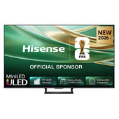 Hisense Smart TV MiniLED 144Hz 55" 4K 55Q8S, Dolby Atmos 2.1 By Devialet, Dolby Vision IQ, HDR10+, Native 144Hz Game Mode, VIDAA OS con 1000+ APP, Alexa built-in, lativù 4K, Wifi, Bluetooth