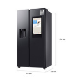 Samsung Series 9 Frigorifero Side By Side Family Hub 614L RS90F66BEFEF