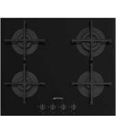 Smeg Universal PV264B piano cottura Nero Da incasso 60 cm Gas 4 Fornello(i) Made in Italy