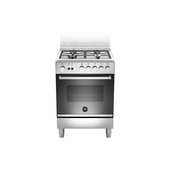 Bertazzoni La Germania Futura FTR664GXV cucina Piano cottura Gas Nero, Acciaio inossidabile A+