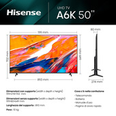 Hisense Smart TV 50" 4K 50A6K