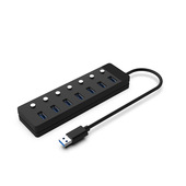 IOPLEE IOPEXTHUB280G hub di interfaccia USB 3.2 Gen 1 (3.1 Gen 1) Type-A 5000 Mbit/s Nero