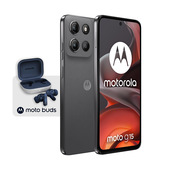 Motorola moto g15 (8/256GB, Doppia fotocamera 50MP+5MP+flicker sensor, Display 6.72" FHD+ 60Hz, batteria 5200mAh, MediaTek Helio G81, Android 15), Gravity Grey con moto buds