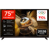 TCL X11L TV 75X11L SQD‑Mini LED da 75”, 4K UHD, 9000 nit e 11.520 zone di dimming, Smart Google TV a 144Hz, Dolby Vision & Atmos, Audio Bang & Olufsen