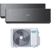 Hisense HISKITDUAL42EPRX9+9 condizionatore fisso Dual Split Climatizzatore split system Nero, Bianco 9000 + 9000 BTu