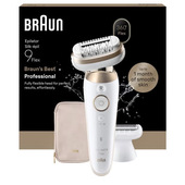 Braun Silk·épil 9 Flex 9-060 3D 40 pinzette Bianco, Oro