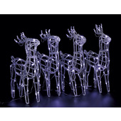 Regalo Set 4 figure luminose mod. renna 160 LED (12 flash) da interno/esterno