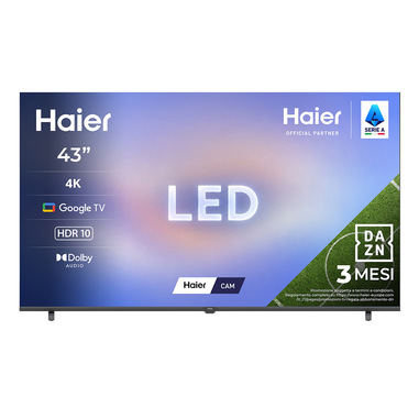 Haier Smart TV LED 43" H43K85GUX, 4K UHD, Google T...