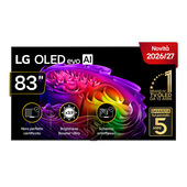 LG OLED evo AI 83'' Serie G6 OLED83G64LW, 4K, Hyper Radiant Color, Staffa a filo muro inclusa, G-Sync, SMART TV 2026