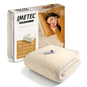 Imetec Scaldasonno Comfort Singolo 80x150 cm, 50% Lana e Merino, 2 Temperature, Sistema Sicurezza ElectroBlock, Bassi Consumi, Made in Italy
