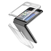 Cellularline Clear Case - Galaxy Z Flip5 Custodia trasparente rigida composta da due pezzi