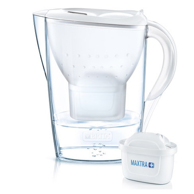 Brita Marella Filtraggio acqua Caraffa filtrante Trasparente, Bianco 2,4 L + 6 filtri