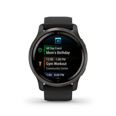 Garmin Venu 2 3,3 cm (1.3") AMOLED 45.4 mm Digitale 416 x 416 Pixel Touch screen Wi-Fi GPS (satellitare)