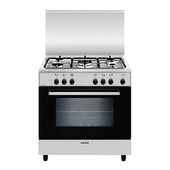 Glem Gas A855EI cucina Elettrico Nero, Acciaio inox