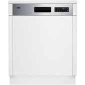 Beko Lavastoviglie 60cm semi-integrata con cruscotto Inox, Classe D, 45 dBA